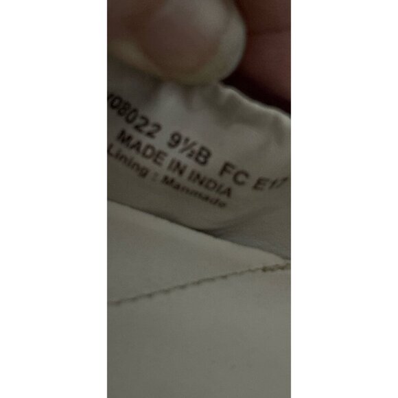 Cole Haan Ballet Flats Purple Color Quilted Suede Leather Gold Bow Size 9.5 - Picture 9 of 12